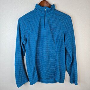 The North Face Quarter Zip Pullover Fleece Blue Stripe Size Medium